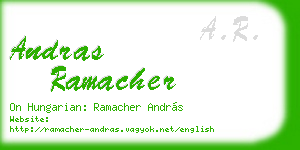 andras ramacher business card